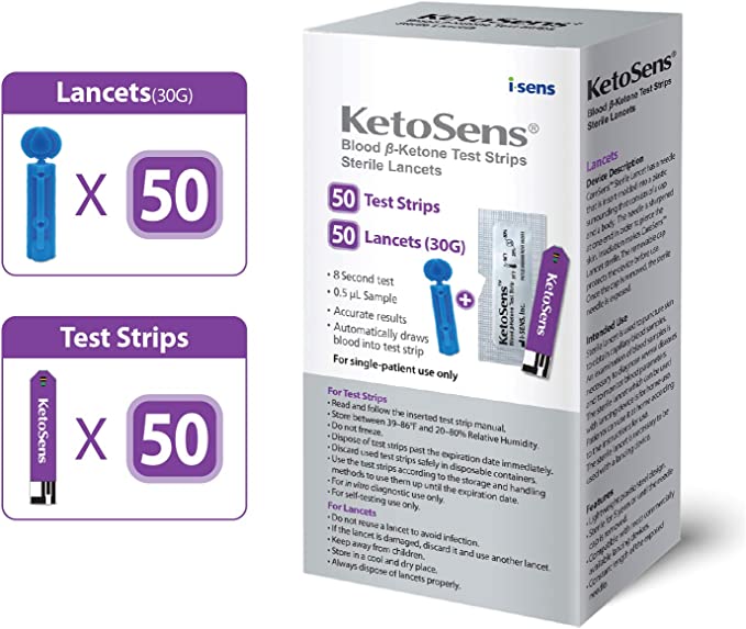 KetoSens Blood Ketone Test Strips and Lancets 